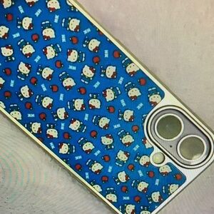 SHEIN Blue Cartoon Pattern Phone Case